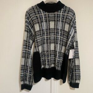 🖤Nine West Plaid Sweater, Size Medium